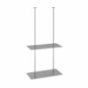 Wall-Mounted Floating Shelf Multi-Layer Storage Rack for Living Room Kitchen & Bar - Sleek Silver Display Unit 40x25x85 cm - Stylish for Home Decor
