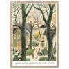 Wallbuddy Village Street Scene Wall Art Print (24 x 36 inches, Oak Framed)
