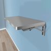 Wall Mounted Fold Down Table Stainless Steel Floating Desk for Study Bedroom Bathroom & Balcony Space-Saving Workbench (Size: 100x30cm/L39.4xW11.8in)