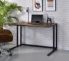 Walnut & Black/White Finish Writing Desk W/USB，Compact Writing Study Desk