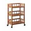 WANGHAI2024M Rolling Cart 3-Tier Rolling Utility Cart Movable Snack and Sundries Storage Shelf Organizer(Small)