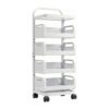 WANGHAI2024M Rolling Cart Kitchen Rolling Cart Multi-Tier Pot and Vegetable Rack Cookware Storage Shelf(White)