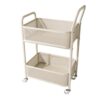 WANGHAI2024M Rolling Cart Rolling Snack Storage Cart Movable Organizer Trolley with Basket for Home(Beige)