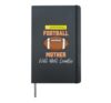 Warning Football Mother Will Yell Loudly Hardcover Journal, Black
