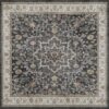 Washable 3x3 Square Rug Entryway: Non Slip for Dog Cat Household Charcoal