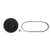 Washer 1/2 HP Motor Pulley & Belt & Nut Set WH03X32217 Compatible with GE - Replacement WH07X24182