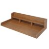 Washer Dryer Countertop with Non-slip Pads, Laundry Wood Shelf Topper with Edge, 54" Width X 27.5" Depth Double Layer Organizer for Washer and Dryer Laundry Hamper Counter Storage Organization(WALNUT)