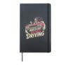 Watch Out This Girl Is Driving Pink Muscle Car Hardcover Journal, Black