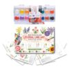 Watercolor Art Cards Kit for Beginners, 16 Colors Watercolor Paint Set
