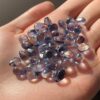 Water Droplets Shape Lampwork Beads Gradient Color Glass for Jewelry Making Handmade DIY Accessories(Black)