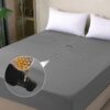 Waterproof Mattress Protector Full, Fitted Sheet Style Breathable Mattress Cover with Deep Pocket Fits Up to 18'', Noiseless Bed Cover for Kids Adults Pets, Machine Washable (Light Gray, 54'' X 76'')