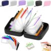 Waterproof Pill Pouch Set,Travel Pill Pouch Organizer Binder,Pill Pouches for Travel with 14pcs Bags Inside,Medicine Pouches,7 to 14 Days of Meds & Medicine Crush-Resistant Shell (Black)
