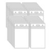 Waterproof Vertical ID Badge Holders for Office Events, Clear PVC, 50 Pack(Vertical)