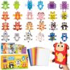 WATINC Hand Puppet Making Kit, Paper Sock Puppet Toys for Kids (Mixed B)