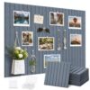 WAYIRYF Felt Bulletin Board, Boho Arch Shape, Wall Mount, Adhesive Backing, Memo Board for Photos, Notes, Office Organizer (Moonlight Grey, 47" x 36")