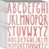 Waynoda Letter Stickers 10 Sheet Self Adhesive Letters Stick on Letters Capital Alphabet Sticker Letter for Crafts(Rose Gold,1 Inch,2 Inch)