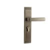 WBTRYEMUT Silent Indoor Door Lock Magnetic Lock Body All-Copper Wooden Door Integrated Lock Simple Brown Handle Lock(Coffee Bronze)