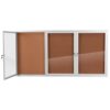 Weatherproof Enclosed Bulletin Board Aluminum Frame Wall-Mounted with