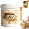 Weatherproof Metallic Silver & Gold Paint for Walls, Weather Resistant Water Based Metallic Acrylic Paint Set, Fast Drying Non Fading Gold Leaf Craft Paints for Furniture Canvas Wood (Gold 300g)