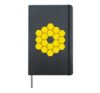 Webb Space Telescope Mirrors Yellow Hexagons JWST Hardcover Journal, Black