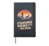 Weekend ridge adventure trail running dog mom Hardcover Journal, Black