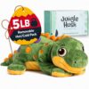Weighted Dinosaur Stuffed Animal 5lb - Calming Plush with Removable Microwavable & Freezable Heat Pack - Unscented Sensory Toy for Kids & Adults - Soft Dino Companion for Relaxation & Comfort