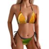 WEIHAKO Bikini Sets for Women Sexy Two Piece Swimsuit Fresh Oranges Swimsuits Adjustable Straps Bathing Suit X-Small