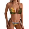 WEIHAKO Bikini Sets for Women Sexy Two Piece Swimsuit Yellow Rose Swimsuits Adjustable Straps Bathing Suit X-Large