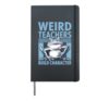 Weird Teachers Build Character Animal School Frog Hardcover Journal, Black