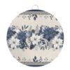 Welcome Sign for Front Door, Poinsettia Christmas 8 Inch Round Metal Sign for Home Decoration, Dark Blue Border Xmas Ball Berry Rustic Decorative Wall Signs for Holiday Party Supplies Decor