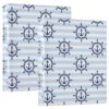 WELLDAY 3 Ring Binders, Anchor Print Round Ring Binder 2 Pack