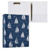 WELLDAY 3 Ring Binders, Blue Sailboats Round Ring Binder