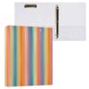 WELLDAY 3 Ring Binders, Rainbow Stripes Round Ring Binder