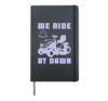We Ride At Dawn Lawn Mower Sunrise Mowing Hardcover Journal, Black