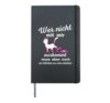Wer nicht mit mir auskommt Funny Saying for Men and Women Hardcover Journal, Black