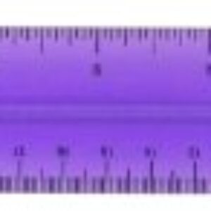 Westcott 16024 Jeweltone Plastic Ruler, 12-Inch, Purple