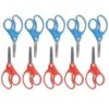 Westcott 55844 Right- and Left-Handed Scissors, Kids' Scissors, Back to School, Classroom Supplies, Ages 4-8, 5-Inch Blunt Tip, 10 Pack Assorted