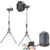 Westcott FJ100 Touchscreen Off-Camera Portable Strobe with FJ Mini AC/DC Battery (100Ws) - 2 Light Kit with Multi-Brand Trigger