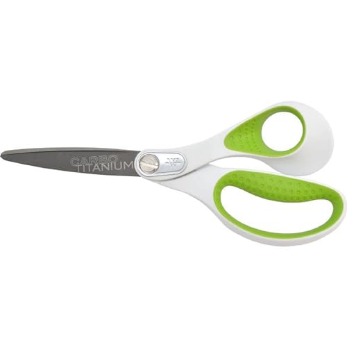 Westcott Heavy Duty CarboTitanium-Bonded 8" Straight Scissors - Durable Fabric Scissors for Heavy-Duty Cutting Tasks, Perfect for Home, Crafts, & Professional Use