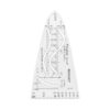 Westcott Parabolic Template | Curve Template for Math with Parabola, Sine and Tangent Curve | Transparent Drawing Stencil for School & Technology | E-110213 00