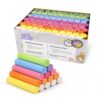 Westcott Street Chalk, 100-Piece Set | Colorful street chalk in 10 colors | Easily washable | Ideal for asphalt, stone, and chalkboards | E-744988 00