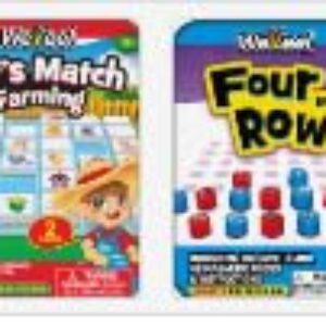 WeVeel Tin Game Bundle-Tic Tac Toe, 4 in a Row