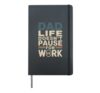 WFH Dad Remote Work Daddy Computer Job Fathers Day Hardcover Journal, Black