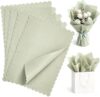 Whaline 40 Sheets Scalloped Tissue Paper, Sage Green, 14 x 20 Inch