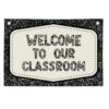 Wheatwin Composition Classroom Decor, Teacher Back To School Canvas Banner Wall Hanging Flag for Elementary Middle School Classroom Must Haves 20x30