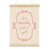 Wheatwin Girls Room Decor, I’m Literally Just A Girl Wall Art Wooden Framed, Pink Bow Coquette Room Boho Decor for Tween Baby Girls Kids Nursery Bedroom 12x16 Inch