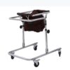 Wheeled Walker for Children with Cerebral Palsy, Adjustable Height, Suitable for Height 31"- 47", Rehabilitation Standing Frame Walker Walking Aid for Disabled,Brown
