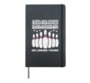 When I Was Younger Bowling Funny Humor Gag Bowler Men Women Hardcover Journal, Black