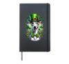 Whippet Dog St Patricks Day Artwork Hardcover Journal, Black