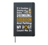 Whiskey Drinking Alcoholic Old Fashioned Bourbon Drinker Hardcover Journal, Black